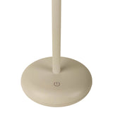 Lampe à poser sans fil dimmable en métal beige
