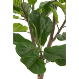Plante artificielle J-Line avec feuilles de violon en plastique vert