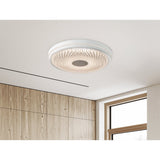 Plafond LED "Boise" Ø 51 cm avec de nombreuses fonctions, en métal et en plastique, blanc, avec des LED intégrées, éclairage pour le salon ou le bureau