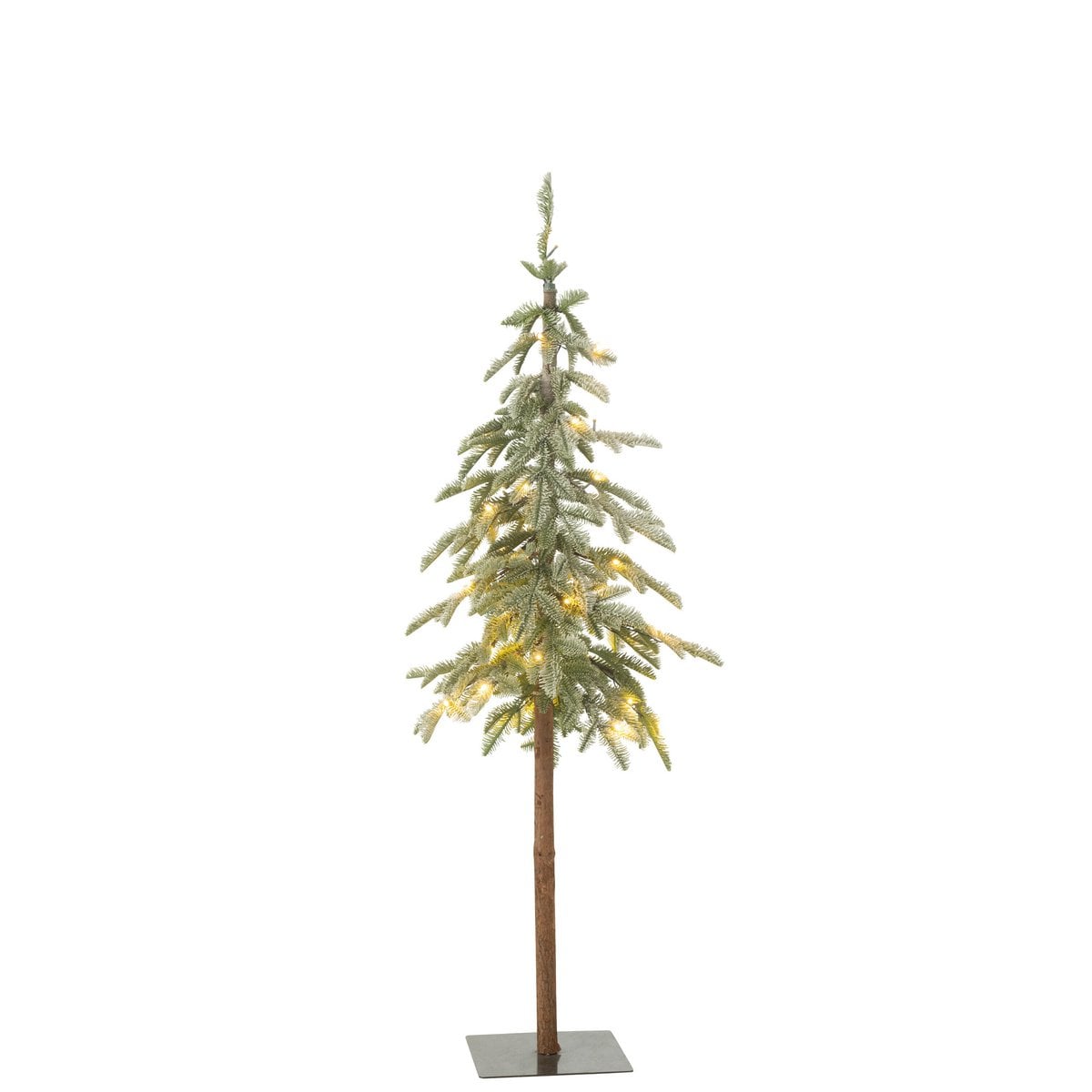Sapin de Noël J-Line Petit en vert neige avec LED illuminé