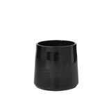 Pot de fleurs J-Line en céramique noire avec finition moderne, diamètre 28 cm