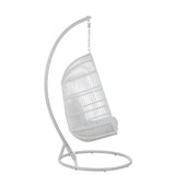 Détail du cadre en métal blanc de la chaise J-Line