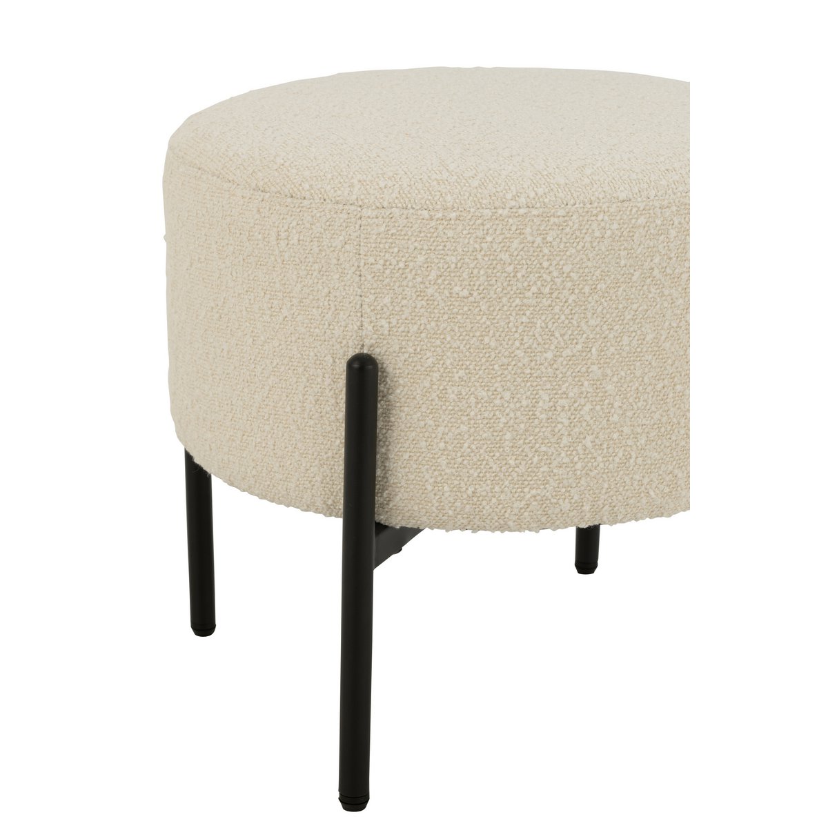 Détail du tabouret J-Line Bouclé, texture bouclée