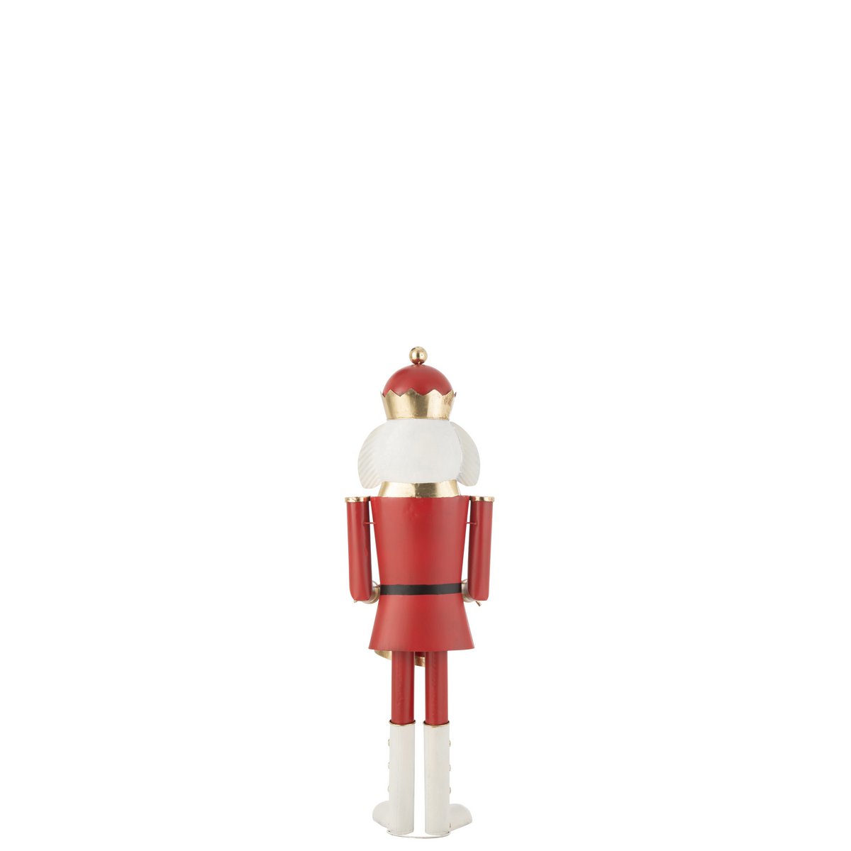 Figurine J-Line Casse-Noisette en métal noir et blanc, vue de face