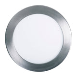 Le plafond LED "bonus", fonction, plafond métallique et plastique, les anneaux en chrome et blanc peuvent être modifiés, avec des LED fermement construites, 22,5 cm de diamètre