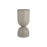 Pot de fleur Tonar XL en métal gris, vue de face