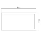 Panneau d'assemblage LED "Sorriso", lampe de montage en métal et en plastique en blanc avec des LED fermement construites, 30 x 60 cm pour les intérieurs