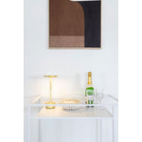 Chariot de bar Vita - Blanc, acier, 68x40x79 cm