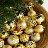 Set boules de Noël Boules incassables Or