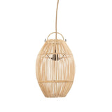 Pendentif Zuri en rotin naturel, vue de face