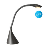 Vue de la lampe de table Alf avec éclairage chaleureux et port USB