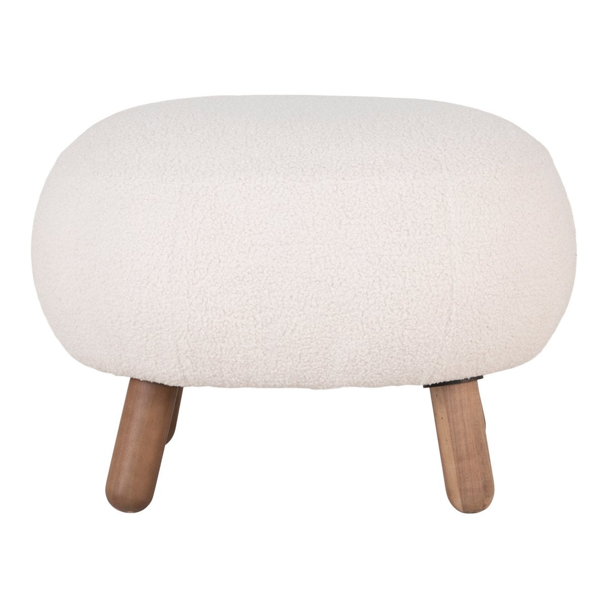 Vue latérale du repose-pieds Savona montrant les dimensions et le style scandinave