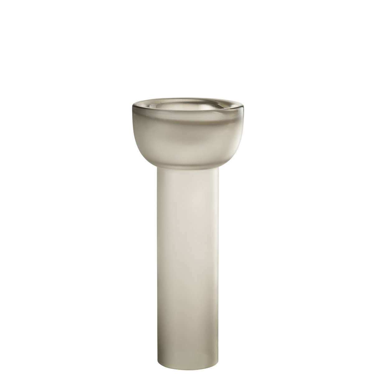 Vase chandelier Yara en verre gris avec une finition moderne