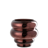 Vase Cléa en verre prune, élégant et contemporain.