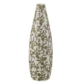 Vase Yezi J-Line en porcelaine verte et blanche, élégant et moderne.