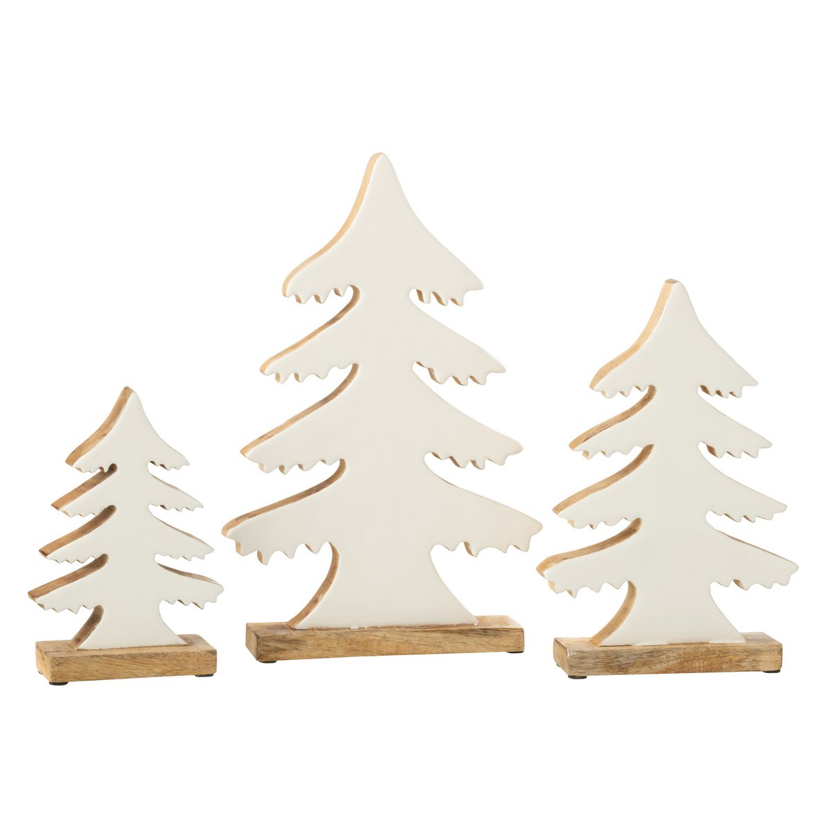 Décoration Pin sur Pied J-Line en bois naturel, vue de face