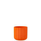 Pot de fleur J-Line Summer en céramique orange, vue latérale