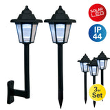 3 Set LED Erdspie solaire / lumière murale 2-en-1