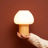 Lampe rechargeable en bois marron clair Fynn