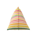 Coussin Cocoon en coton multicolore avec rayures élégantes
