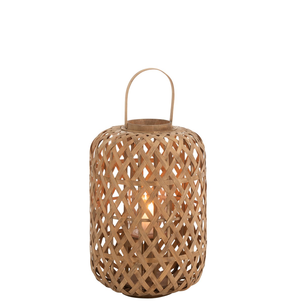 Lanterne de jardin J-Line en bambou naturel - vue avant