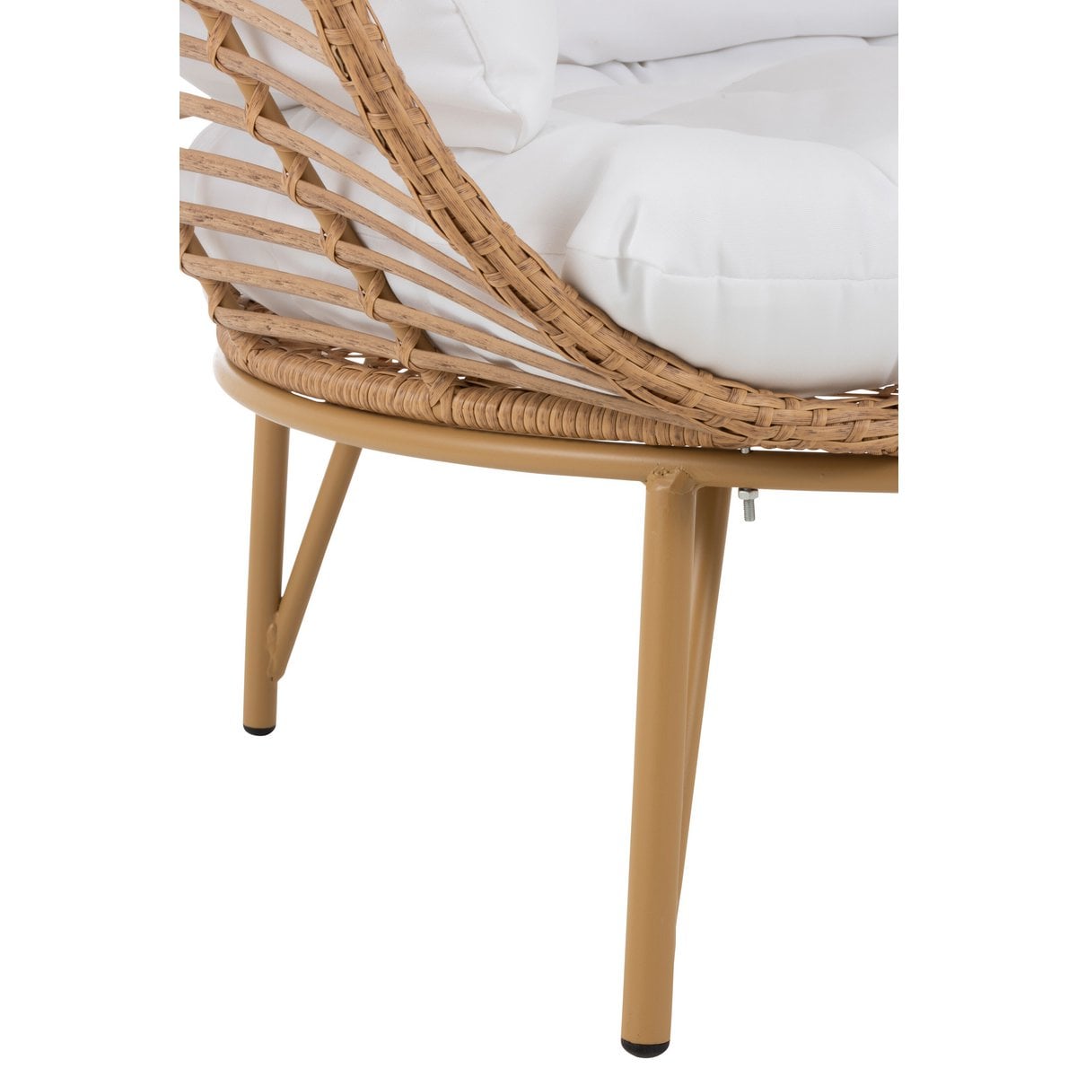 Vue rapprochée de la texture métallique de la chaise longue J-Line