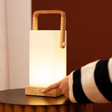 Lampe rechargeable en bois marron clair Harper