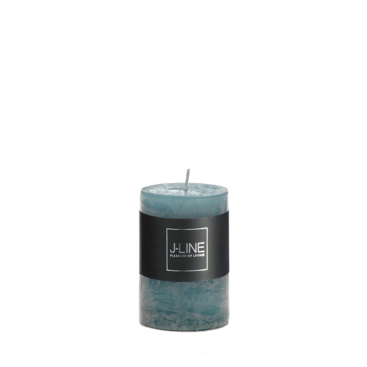 Bougie cylindrique J-Line azur - élégante et moderne, parfaite pour la décoration intérieure