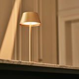 Lampe de table sans fil Milou aluminium doré