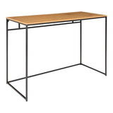 Bureau Vita - aspect chêne, noir, 100x45x75cm