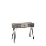 Console moderne en bois avec tiroirs en métal