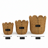 Set de paniers de rangement Eleta Marron clair