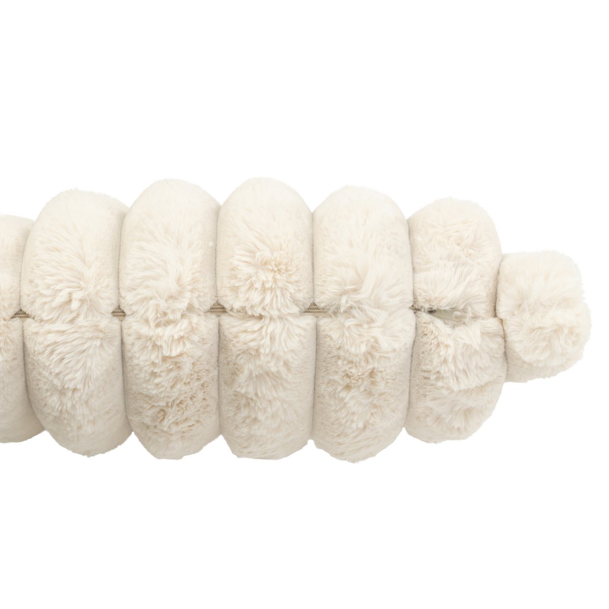 Coussin J-Line grand velours côtelé - polyester - beige