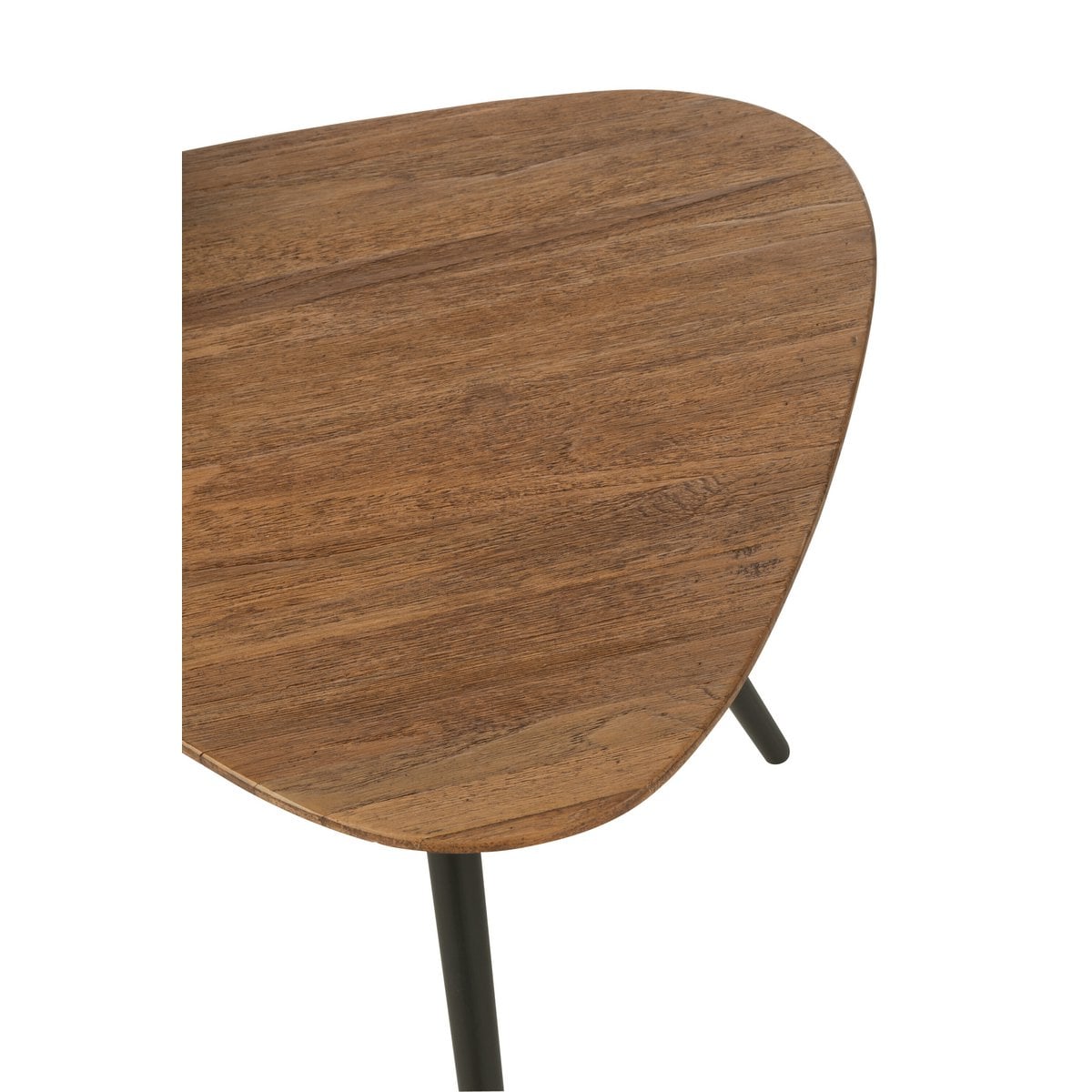 Table J-Line Triangle en bois naturel et verre - détail du verre