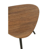 Table J-Line Triangle en bois naturel et verre - détail du verre