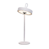 Lampe de table de batterie LED magnétiquement "ella" pour l'extérieur et à l'intérieur, en métal et en plastique en blanc, 35 cm de haut