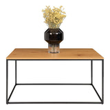 Table basse Vita - aspect chêne, noir, 60x90x45cm