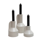 Lot de 3 vases ivoire en acier