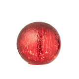 Boule Craquelée J-Line en verre rouge - vue de face