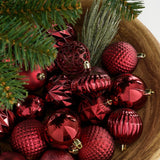 Set boules de Noël Boules incassables Rouge foncé