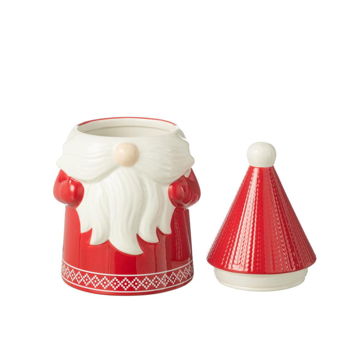 Détails de la céramique rouge de la Boîte à Biscuits J-Line
