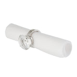 Rond de serviette J-Line Alliance Trans/Argent avec détails argentés
