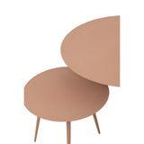 Détail du design de la table d'appoint J-Line en métal