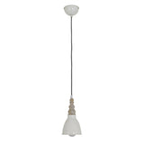 Pendre en métal "Delhi" rétro classique en métal et matériaux naturels en beige, E27