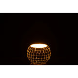 Photophore J-Line Mosaic en verre argenté - détail du design