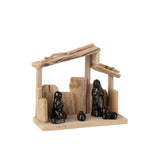Décoration de Noël J-Line en bois et céramique, style naturel et élégant