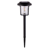 SPIT SOLAR-DECO-TERM "Simon" de 54,7 cm de haut, en métal noir et en verre structuré, LED intégrée, blanc chaud.