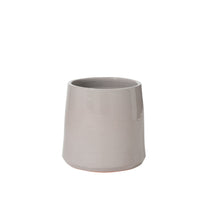 Pot de fleurs rond en céramique gris de J-Line, élégant et moderne, diamètre 29 cm