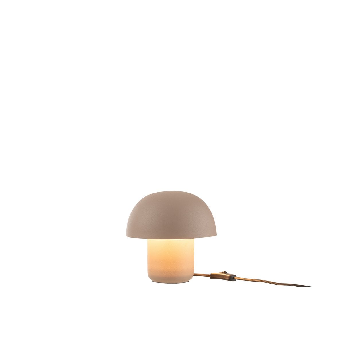 Lampe de table J-Line en métal taupe, vue de face