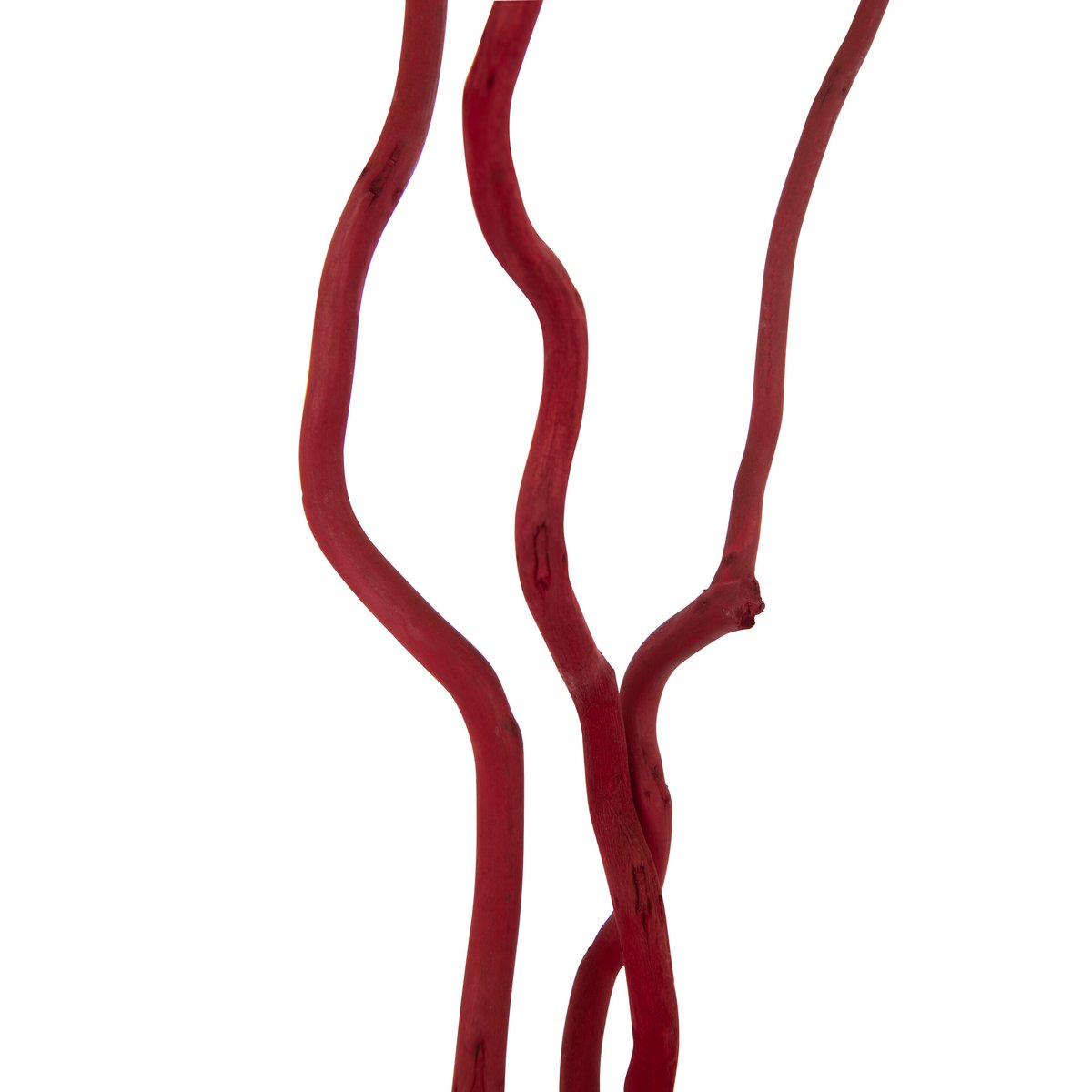Branche déco J-Line en fleurs séchées rouges, élégante et naturelle.
